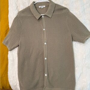 Madewell Open Stitch Sweater Polo Size S